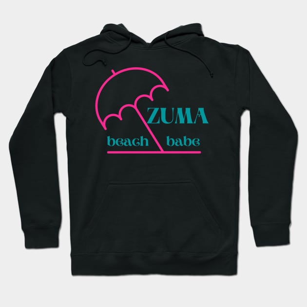 Zuma Beach Babe California Hoodie by MalibuSun